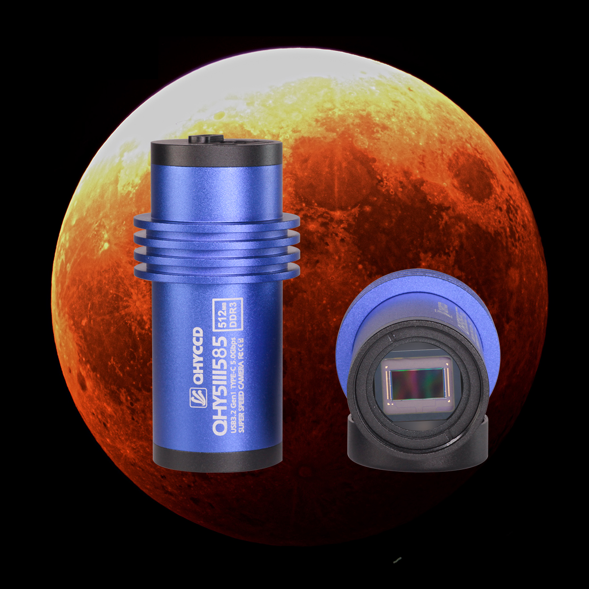 QHY5III585C is a new generation of QHY5III V2 series planetary and guiding camera. It carries Sony IMX585 BSI Sensor and it is an enhanced version of its predecessor QHY5III485C. It has a high sensitivity in the near-infrared similar to that of 5III462C, while the dynamic range performance has been greatly improved.