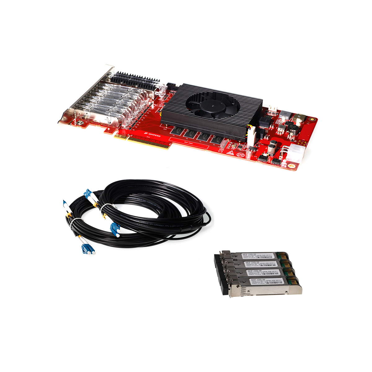 QHY Fiber Graber Card is a PCIE2.0 x 8 image data graber card. It supports 2*10Gbps high-speed optical communication between the camera and the computer.